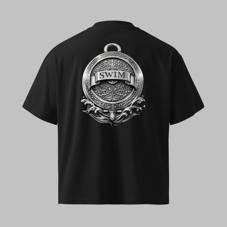 SWIM | Unisex organic oversized high neck t-shirt